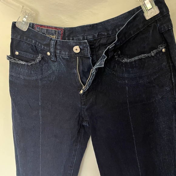 Marithe Francois Girbaud Womens Jeans Size 29 Boot Leg Frayed Pockets Creased - Picture 5 of 12